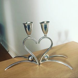 Taxco Signed Sterling Candle Sticks